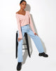 Bild von Samo Cardigan in Diamant und Herz Rosa