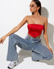 Bild von Sanja Bandeau-Top in Satin Rot