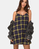 Image of Sanna Slip Dress in Karo Braun Gelb