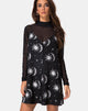 Bild von Sanna Slip Dress in Sonne Mond Sterne BW