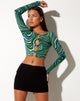 Bild von Sarah Crop Top in 70s Ripple Grün