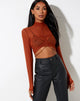 Bild von Sauja Crop Top aus Mesh Brick