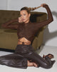 Image of Sauja Crop Top aus Glitzer-Lurex Bronze