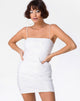 Image of Selah Röhrenkleid aus mattem Fischschuppen-Paillettenweiß