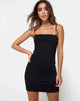 Image of Seldas Bodycon Kleid in Schwarz Spange Gold
