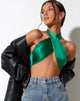 Bild von Selenda Crop Top in Satin Kelly Green
