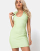 Image of Senja Bodycon Kleid in Ripp Pastell Limone