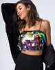 Bild von Cadence Crop Top in Tear Drop Pailletten Rosa Öl