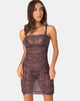 Bild von Seruchi Bodycon Kleid in Rar Leopard Mesh