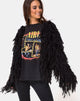 Image of Zotteliger Strickcardi aus Moheir Schwarz