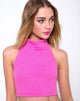 Bild von Sharma Crop Top in Knit Crink Hot Pink