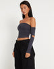 Bild von Shelbo Bardot Crop Top in Ocean Storm