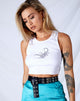 Bild von Givas Crop Top in Weiß Skorpion