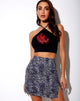 Bild von Sheny Minirock in Rar Leopard Grau