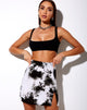 Bild von Sheny Minirock in Mono Tie Dye Schwarz und Weiß