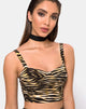 Bild von Shistra Cropped Top in Zips Zebra Brown