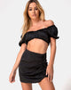 Bild von Shoti Minirock aus Satin Schwarz