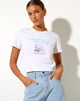 Bild von Shrunk Tee in Weiß Dreamy Kätzchen