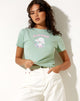 Bild von Shrunk Tee in Lido Grün Just Vibin
