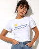 Bild von Shrunk Tee in Weiß Dont Stress Do Your Best