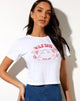 Bild von Shrunk Tee in Weiß Wild Soul
