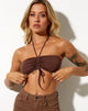Bild von Shuji Crop Top aus Lycra Deep Mahogany