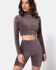 Image von Bike Short in Mocha Rib Velvet