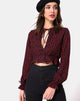 Image of Sibel Top in Dotty Rose Schwarz