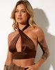 Bild von Silta Crop Top in Satin Chocolate