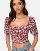 Bild von Silvia Top in Floral Charm Rot