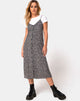Image of Sini Slip Dress in Ditsy Rose Schwarz