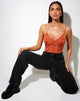 Bild von Sipa Crop Top in Satin Rose Copper