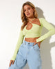 Bild von Sira Crop Top in Elfengelb