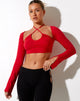 Bild von Sira Crop Top in Racing Rot