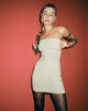 Siria Bandeau-Kleid in Tailoring Ecru