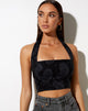 Bild von Sisia Crop Top in Persian Night Schwarz