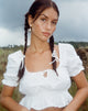 Bild von Slate Crop Top aus weißer Popeline