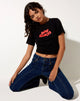 Bild von Shrunk Tee in Schwarz Bad Habits
