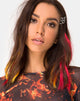 Bild der Haarverlängerung in Burnt Flame Orange von The Unicorn Glow