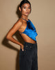 Image of Spence Top aus Satin Mitternachtsblau