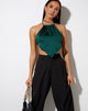 Image of Spence Top in Satin Waldgrün