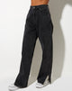 Bild von Split Parallel Jeans in schwarzer Waschung