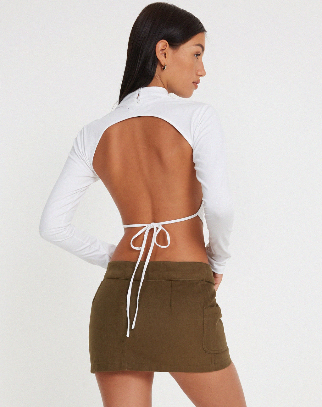 Stina Cargo-Minirock in Khaki