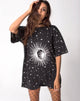Bild von Sunny Kiss Oversized Tee in Schwarz Cosmos