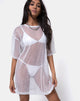 Bild von Sunny Kiss Tee aus transparentem weißem Paillettenstoff