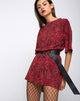 Bild von Sunny Kiss Oversize Tee in Buntes Tier Rot