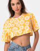 Bild von Super Crop Tee in Sunkissed Floral Gelb
