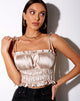 Bild von Silvia Cami Top aus Satin Champagner