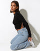 Bild von Tadita Crop Top aus Krepp Schwarz