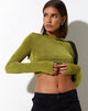 Bild von Tadita Crop Top aus Krepp-Limette
